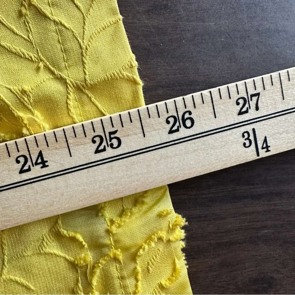 Who What Wear Yellow Textured A-Line Full Pleated Skirt Size 8 Cottagecore - Picture 5 of 8